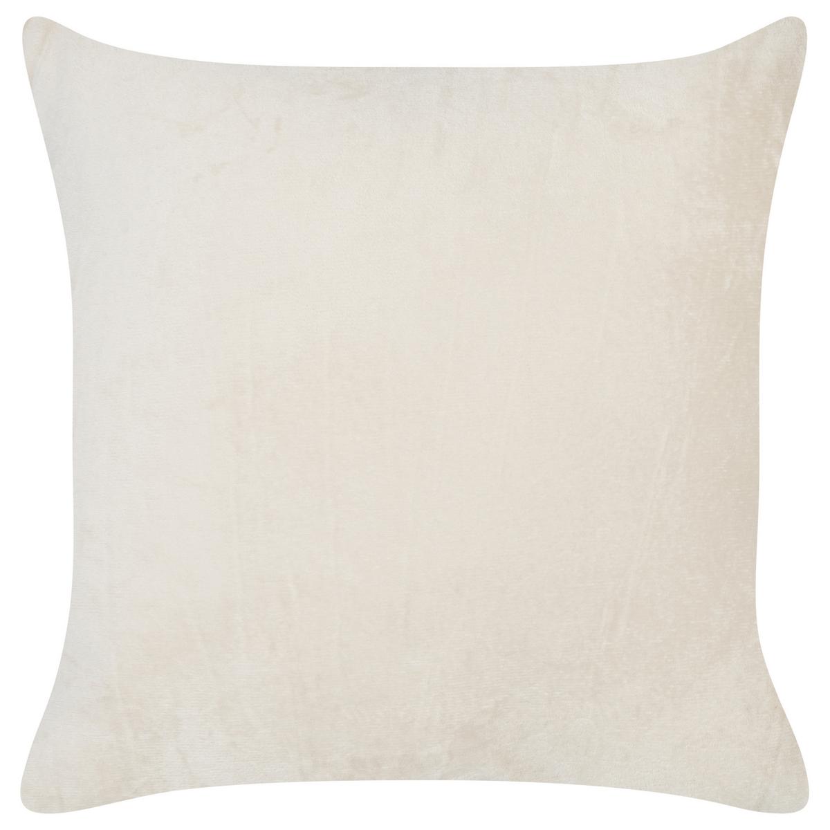 DEKOKISSEN 2er-Set Hellbeige 45/45 cm Kasra - Beige/Dunkelbraun, Kunststoff (45/45cm) - Beliani