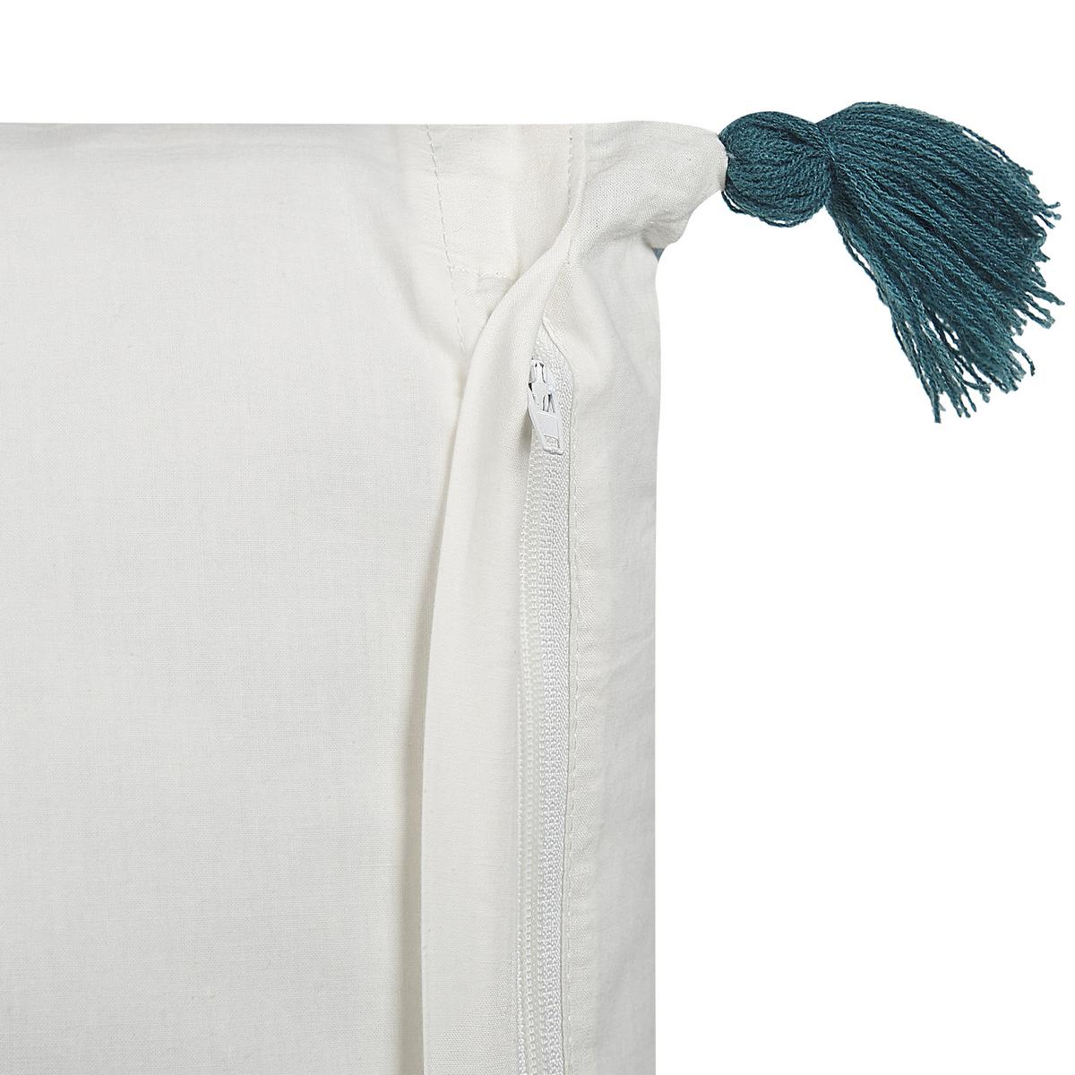 DEKOKISSEN 2er-Set Cremeweiß 45/45 cm Rumex - Ecru, Naturmaterialien/Textil (45/45cm) - Beliani