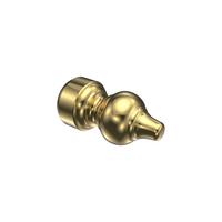 ENDSTÜCKE FÜR GARDINENSTANGEN 28 mm Ø, Rondo Messing-farbig, Packung 2 Stück - Messingfarben, Kunststoff (8.8/4.3/4.3cm) - INTERDECO