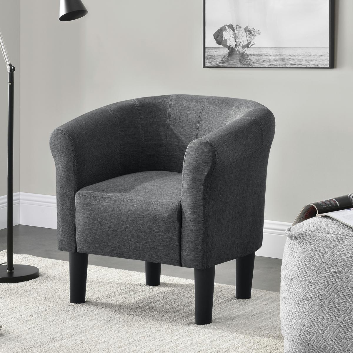 SESSEL Jelgava Textil Grau - Grau, Textil (70/70/58cm) - [en.casa]