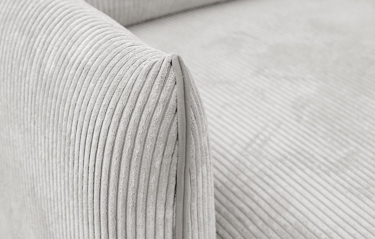 ECKSOFA TAUER 3-Sitzer, weiß - Schwarz/Weiß, Holzwerkstoff/Kunststoff (173/206cm) - Wozimo