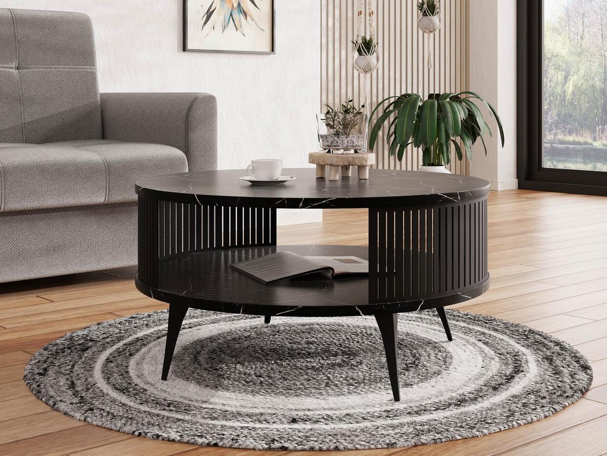 COUCHTISCH Roenni - Multicolor/Schwarz, Holzwerkstoff/Metall (75/75/44cm) - MIRJAN24