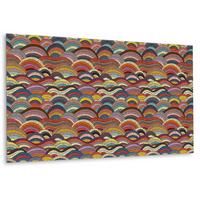 WANDPANEEL 100 x 50 cm Patchwork-Wellen - Multicolor/Dunkelrot, Textil (100/1.6/50cm) - TULUP