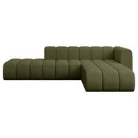 ECKSOFA modulares Sofa Zuvon-L1 - 296x177x70 cm Grün - Grün, Holzwerkstoff/Textil (296/177cm) - ALTDECOR