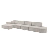 ECKSOFA Ottomane Links IREA-L3-v4 - 413x171x79 cm Hellbraun - Hellbraun, Holzwerkstoff/Textil (413/171cm) - ALTDECOR