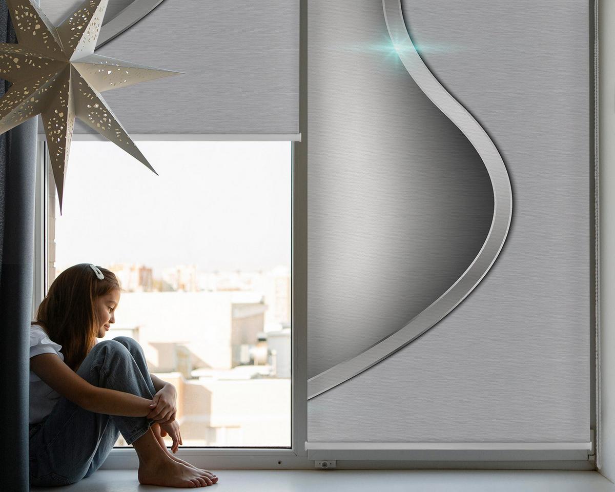 INNENROLLO - Fensterrollo - Rollo - 120x140 cm - Metall - Grau, Kunststoff (120/140/0.5cm) - TULUP