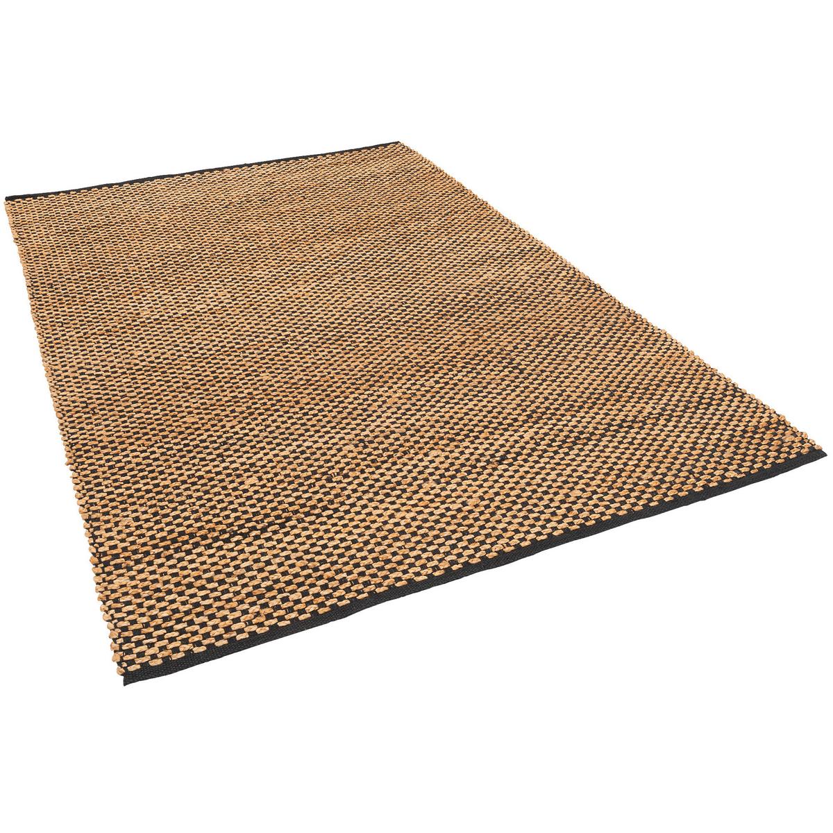 NATURFASER TEPPICH JUTE SALSA MELIERT - Beige/Schwarz, Textil (140/200cm) - Pergamon