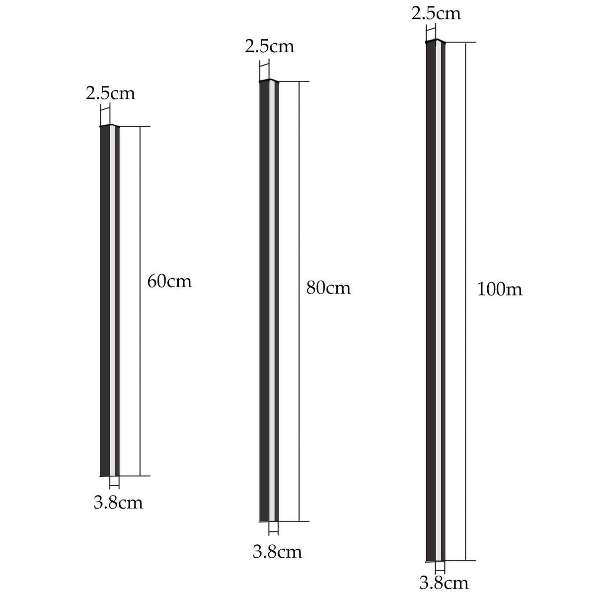 LED-WANDLEUCHTE Glisten 2.5/3.8/60 cm - Schwarz, Metall (3.8/60/2.5cm) - ZMH