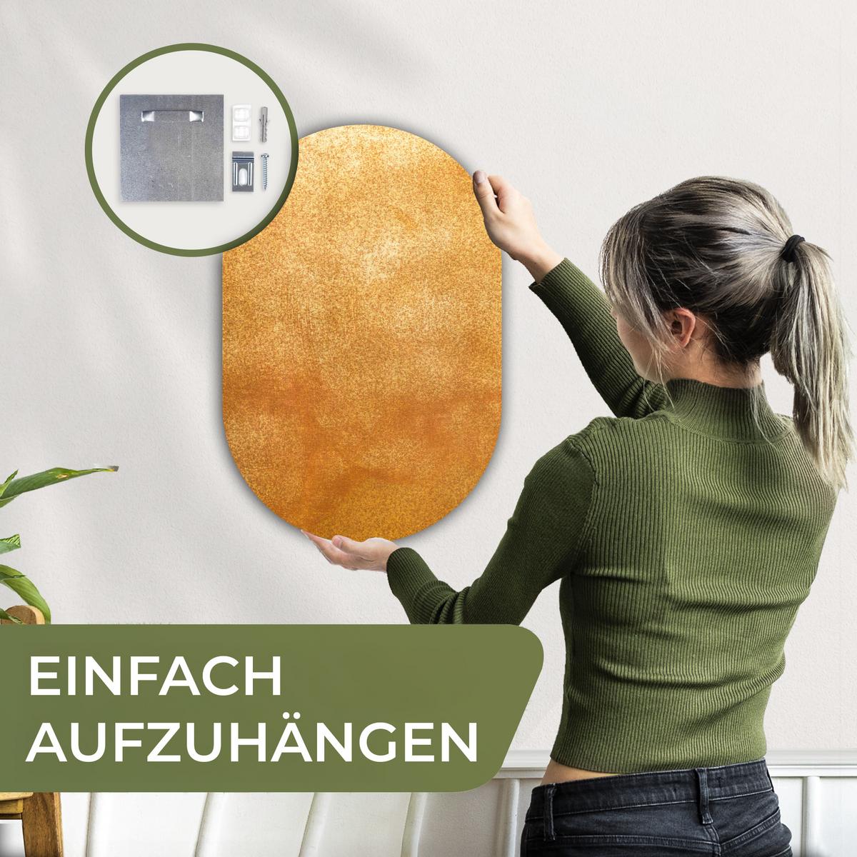 WANDBILD Eisen - Rost - Gold - Metall - Luxus Deko Wohnzimmer 40x60 cm - Goldfarben, Kunststoff (40/60cm) - MuchoWow
