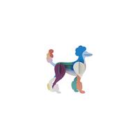 DEKOFIGUR Leuchtender Pudel 7/17 cm - Multicolor, Wellpappe (7/17/31cm) - Studio Roof