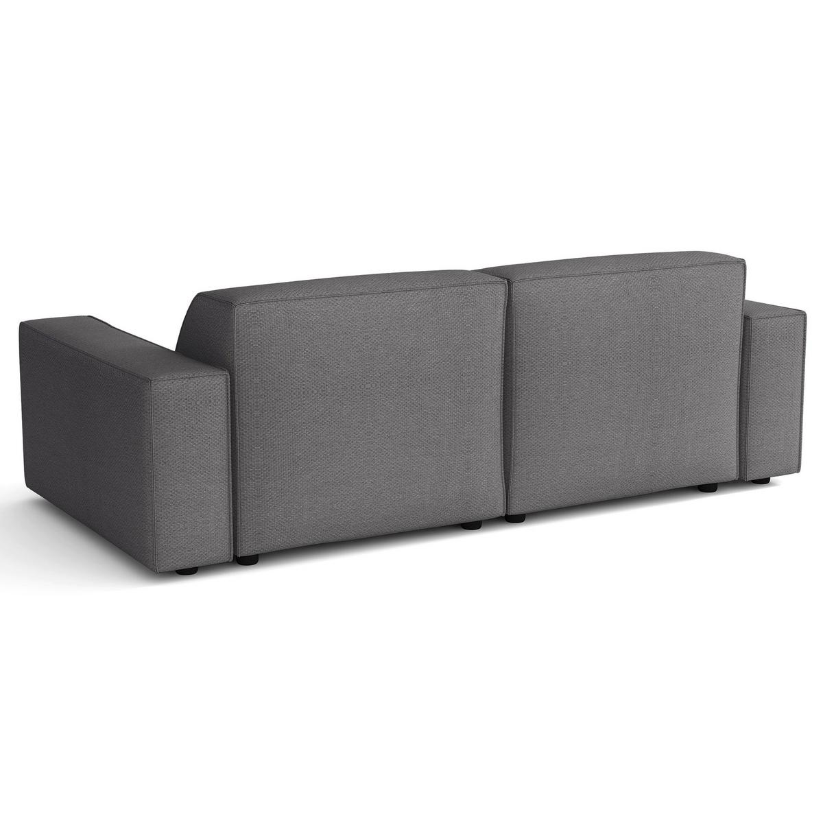 ECKSOFA Sellmo 210 cm - Dunkelgrau/Schwarz, Kunststoff/Textil (210/166cm) - Selsey