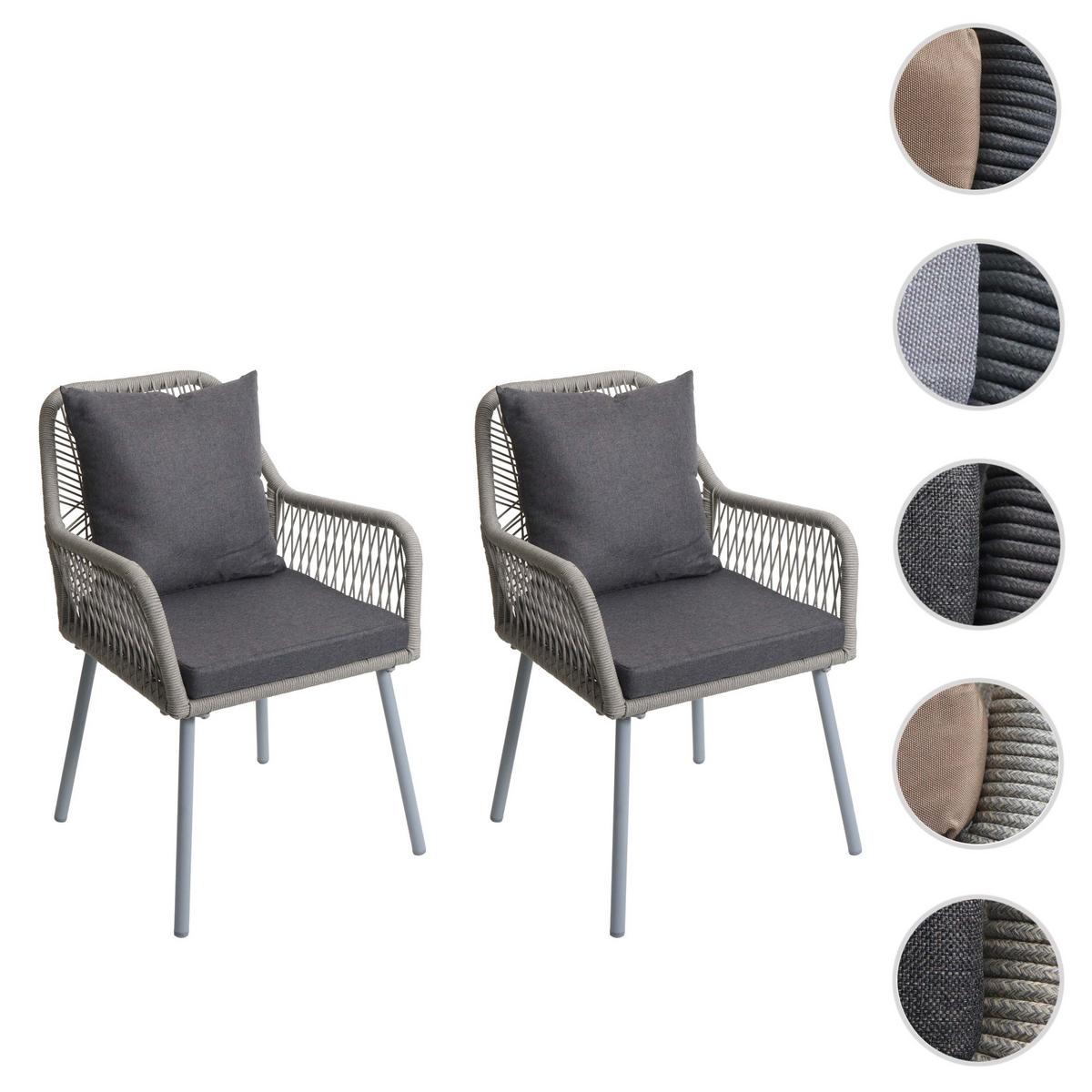 GARTENSTUHL Grau, Granit - Anthrazit/Grau, Textil (54/81/62cm) - MCW