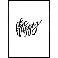 POSTER Be Happy A4 Rahmenlos - Klar, Papier (29.7/5/21cm) - Nacnic