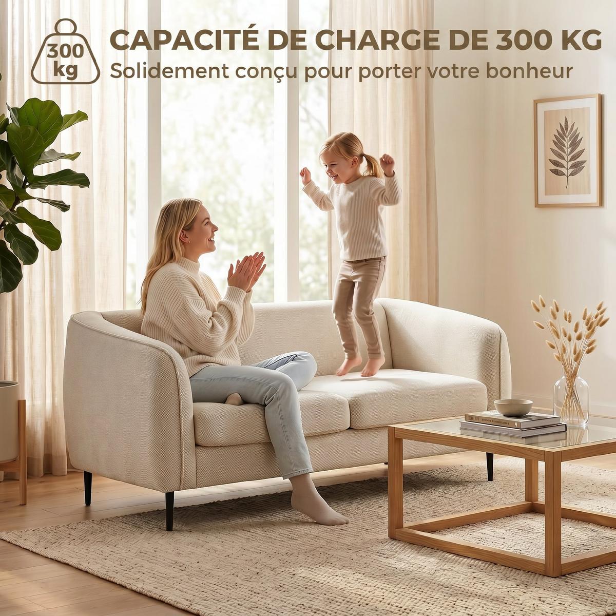 SOFA Krythan 160/76/72cm - Beige, Textil (76/72/160cm) - ZMH
