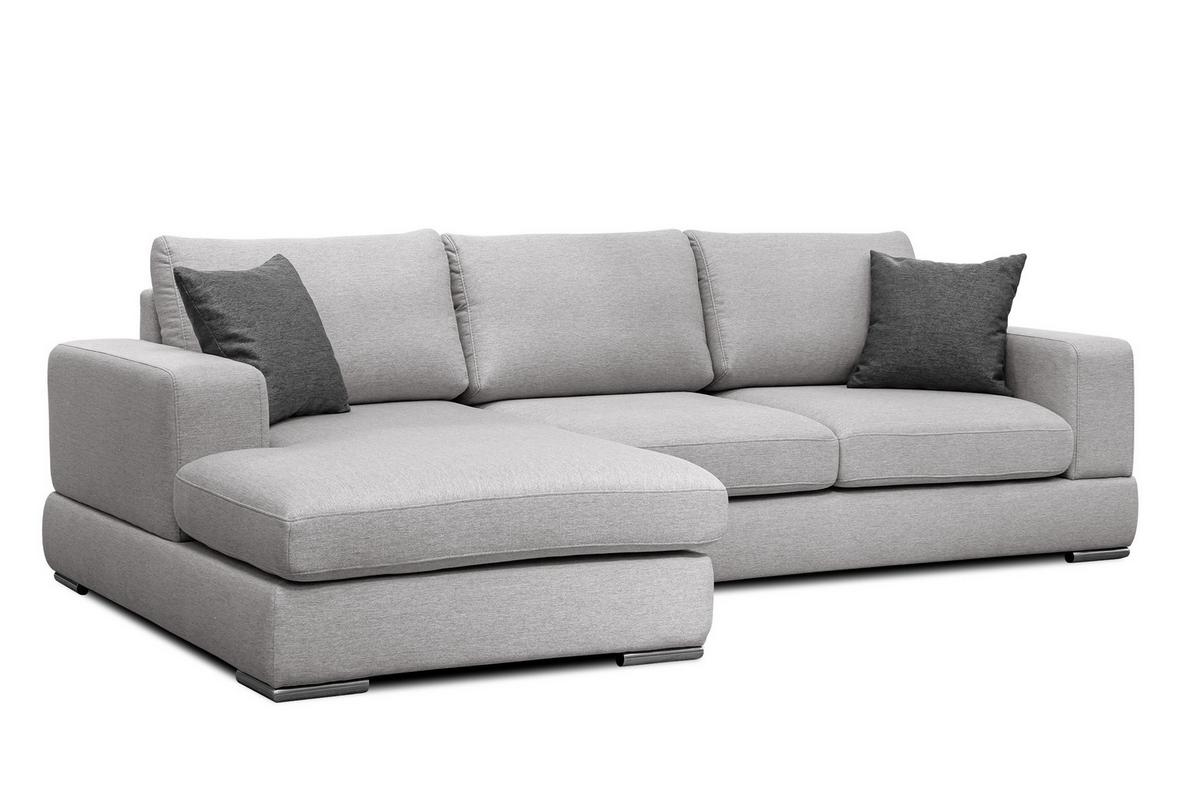ECKSOFA OTTO 4-Sitzer, hellgrau - Hellgrau, Holzwerkstoff/Textil (159/279cm) - Wozimo