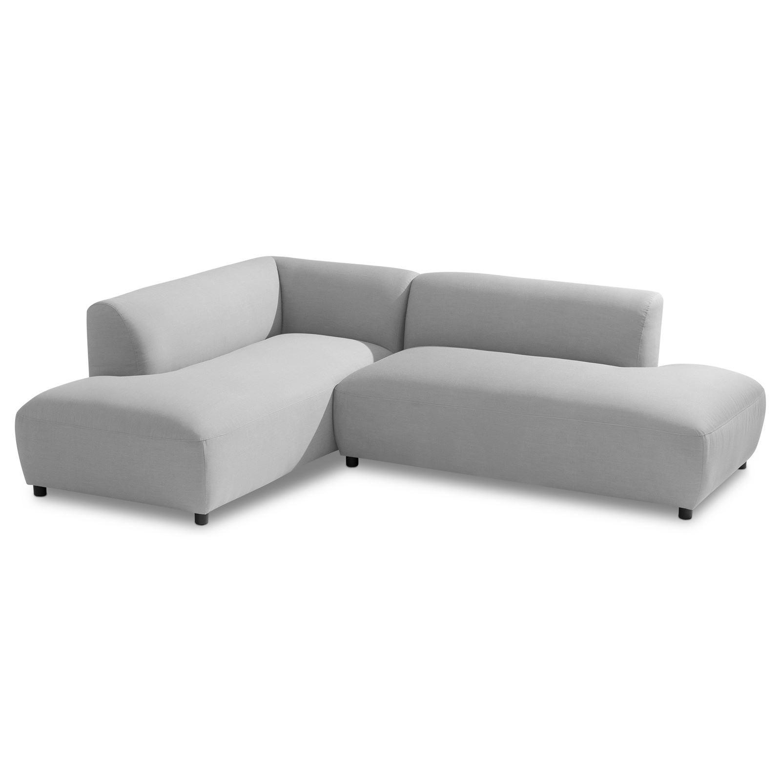 GARTENSOFA CALABRIA hellgrau - Hellgrau, Kunststoff (251/74/193cm) - IDIMEX