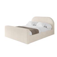 POLSTERBETT mit Bettkasten, Fußteil und Lattenrost, Boxbett ohne Matratze - TIVON-Z 180x200 Beige - Creme, Holzwerkstoff/Textil (180/200cm) - ALTDECOR