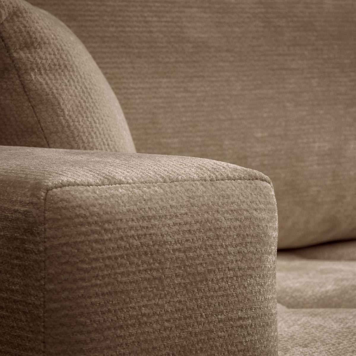 ECKSOFA CLOUD II L mit Schlaffunktion, Vibe 19 - Hellbraun, Textil (247/152cm) - Lookway