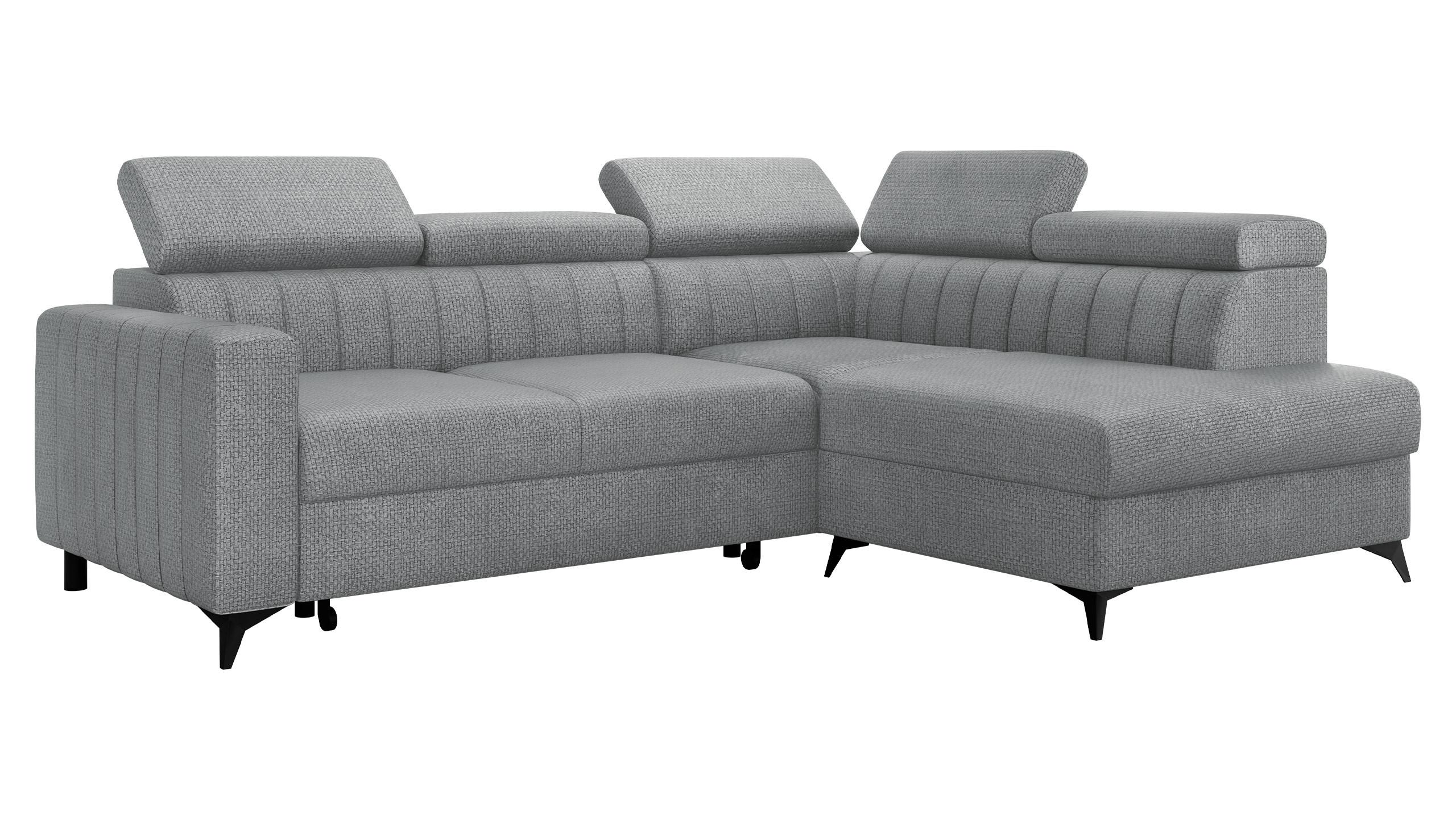 ECKSOFA Milano 2RRLXP, Seite: Rechts 2R+R+LXP - Dunkelgrau, Holz/Textil (249/195cm) - MIRJAN24