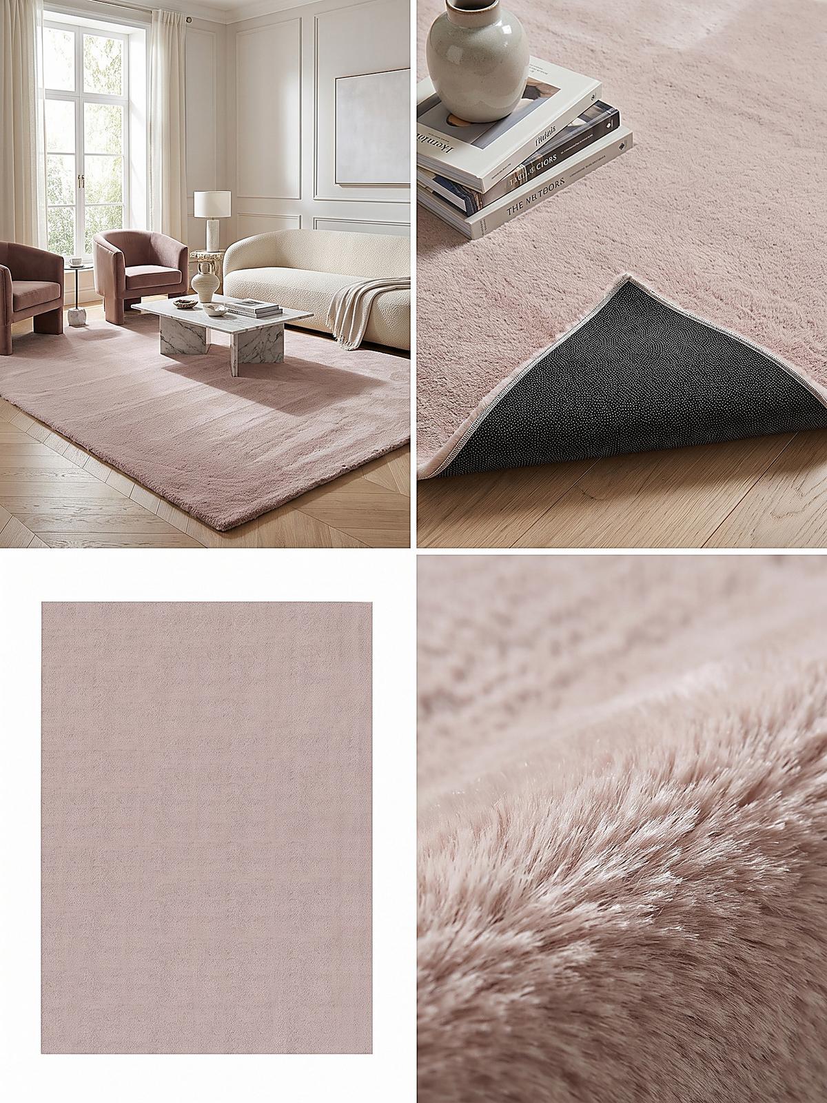 TEPPICHLÄUFER Antirutsch Uni RUTOR Polyester Rosa 80 x 150 cm - Rosa, Textil (80/150cm) - KADIMA DESIGN