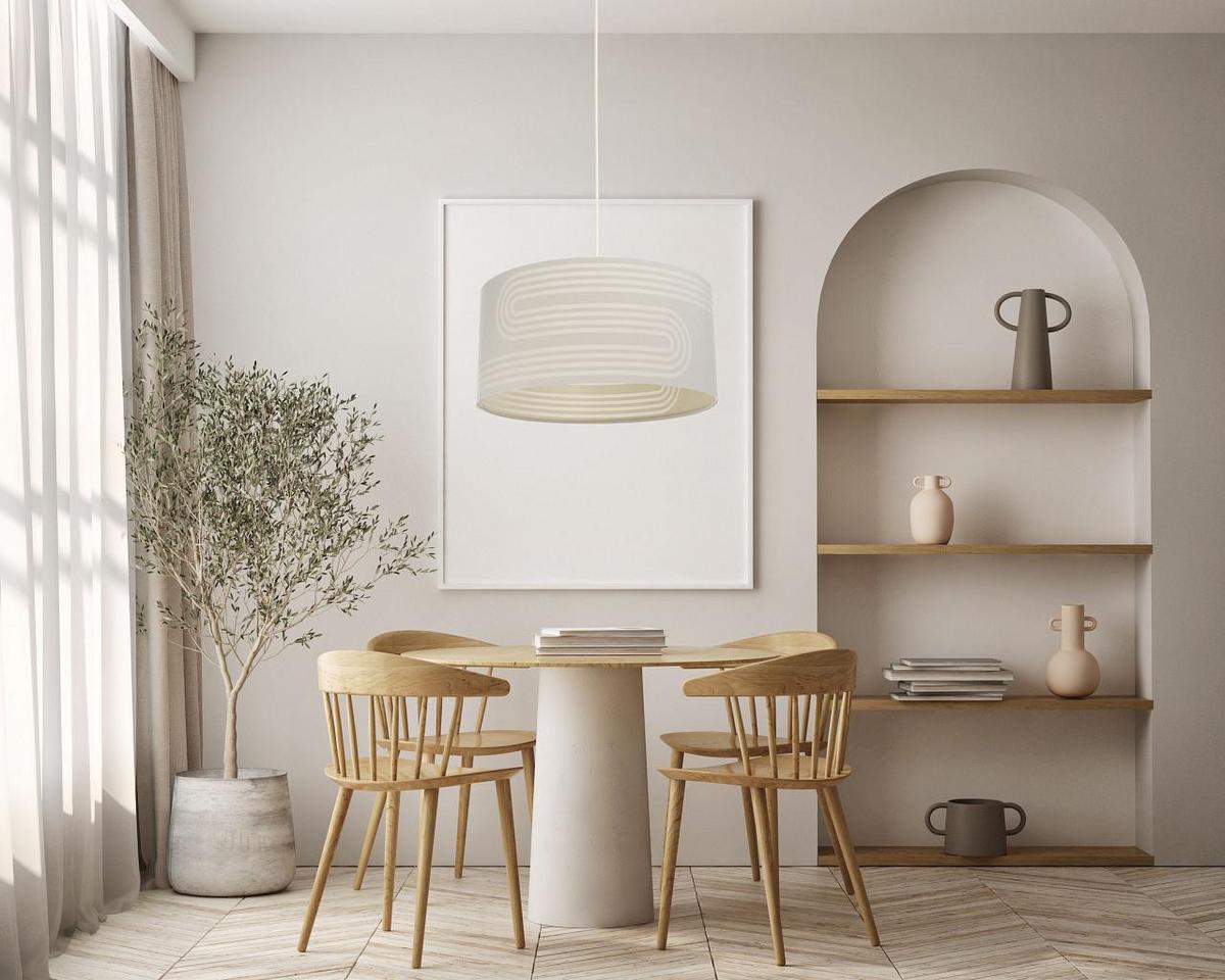 HÄNGELEUCHTE Beige 50/95 cm - Beige, Kunststoff (25/0.6/95cm) - ONZENO