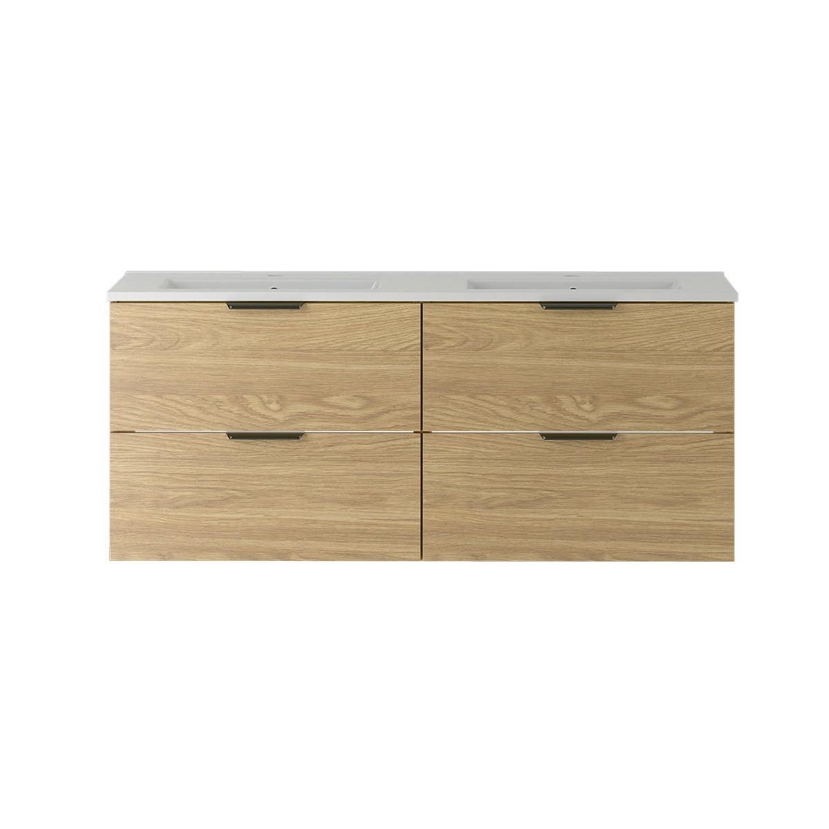 DOPPELWASCHTISCH 120cm Astrid Holz - Braun, Holzwerkstoff (120/50/45.8cm) - Petits-meubles