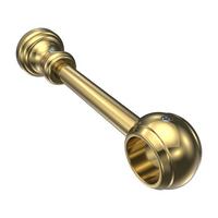TRÄGER FÜR GARDINENSTANGEN 28 mm Ø, Classic 1-läufig, Messing-farbig - Messingfarben, Kunststoff (19.5/5/5cm) - INTERDECO