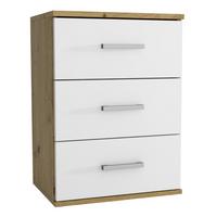 NACHTTISCH NOCTA 48/65,5/35 cm Weiß - Eiche Artisan/Weiß, Holzwerkstoff (48/65.5/35cm) - MASSENO