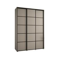 SCHWEBETÜRENSCHRANK 235,2/170/60 3-türig - Kaschmir/Schwarz, Holz/Metall (170/235.2/60cm) - MÖBEL KRYSPOL