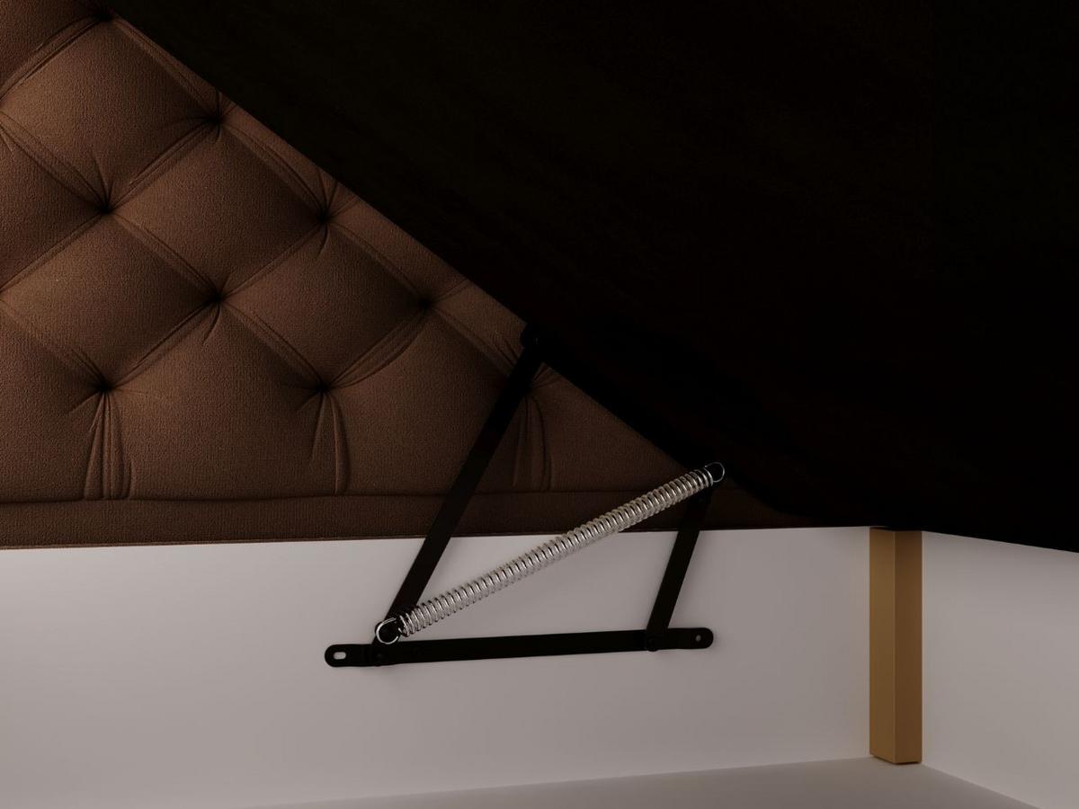 BOXBETT Bergamo 200x200 Braun - Schwarz/Braun, Holz/Textil (200/200cm) - Graingold