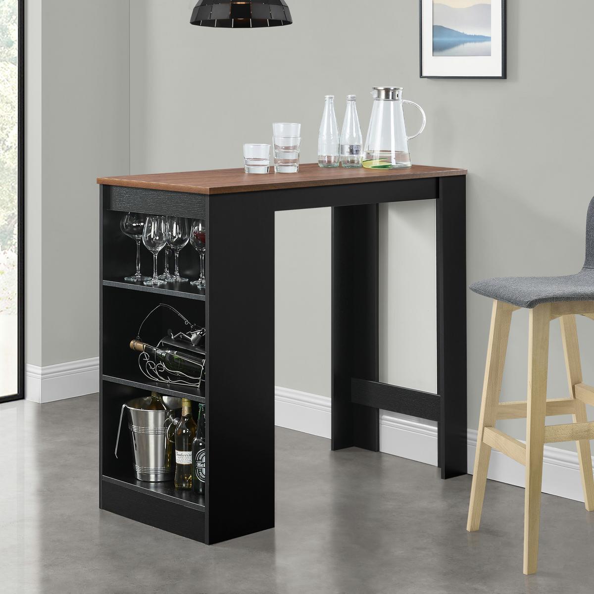 BARTISCH Kouvala - Schwarz, Holzwerkstoff (50/110/103cm) - [en.casa]