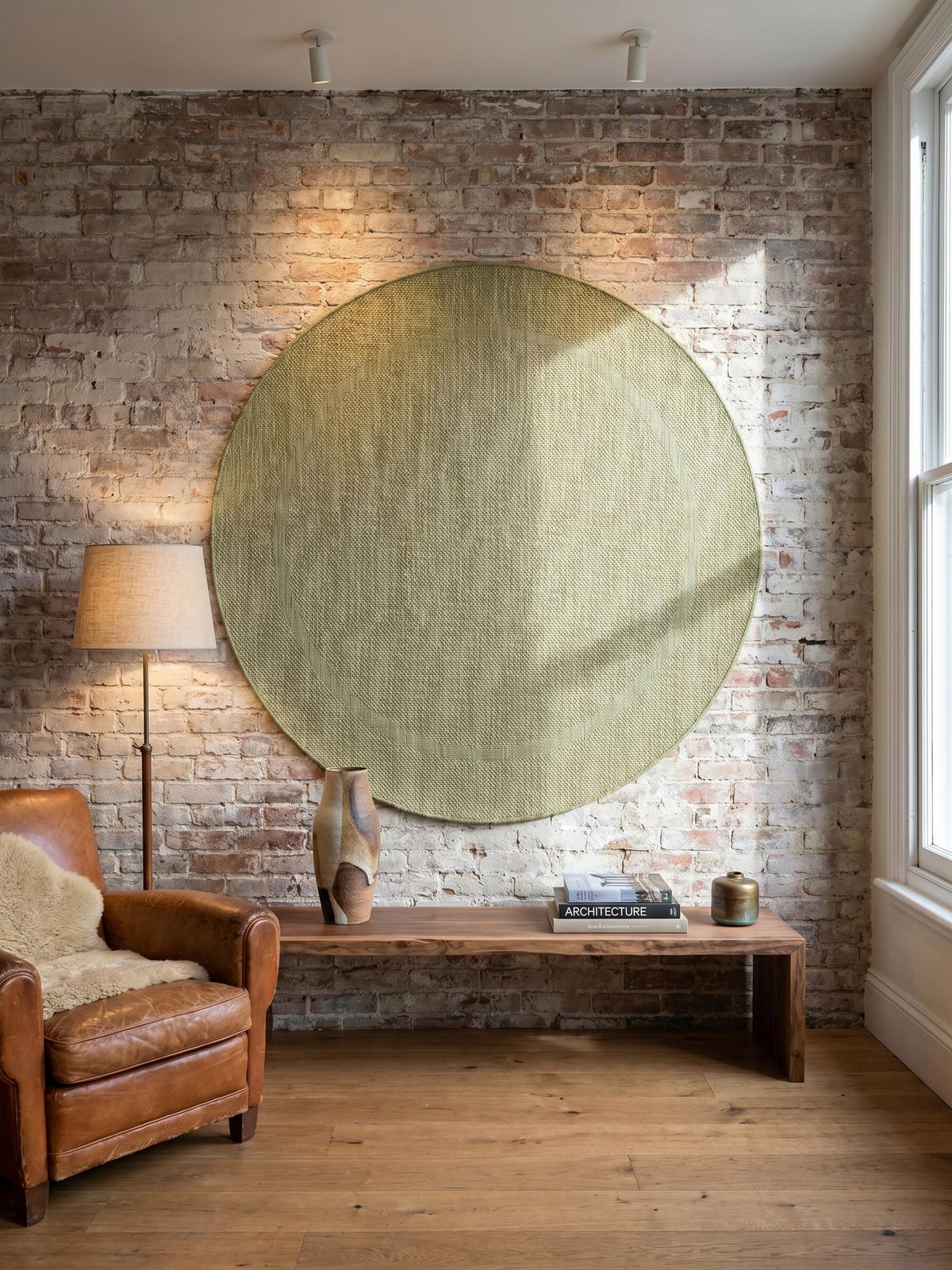 TEPPICH Outdoor ALSTER in Grün, einfarbig, Ø 120 cm - Grün, Textil (120/120cm) - KADIMA DESIGN
