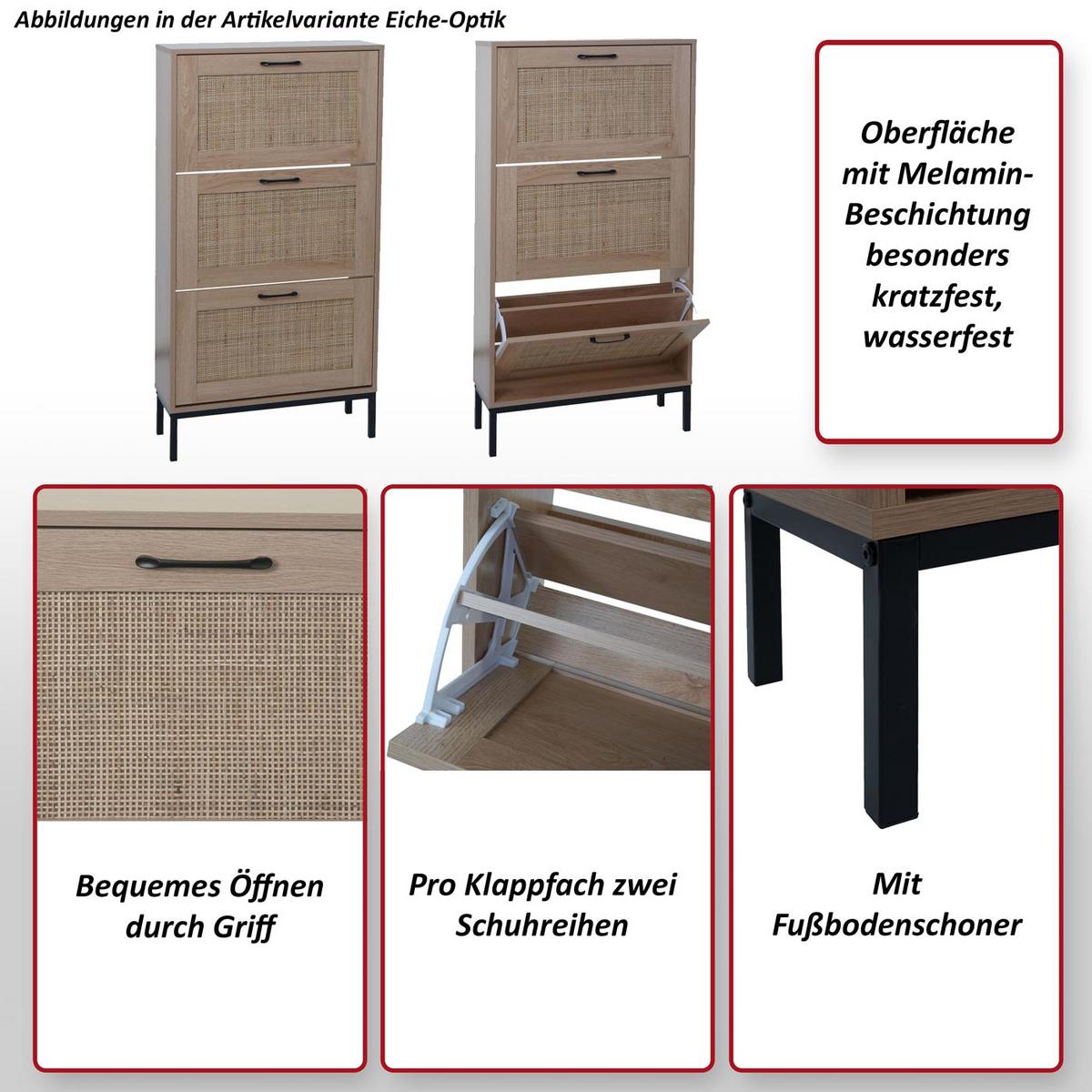 SCHUHSCHRANK Weiß - Weiß, Holz (63/126/24cm) - MCW