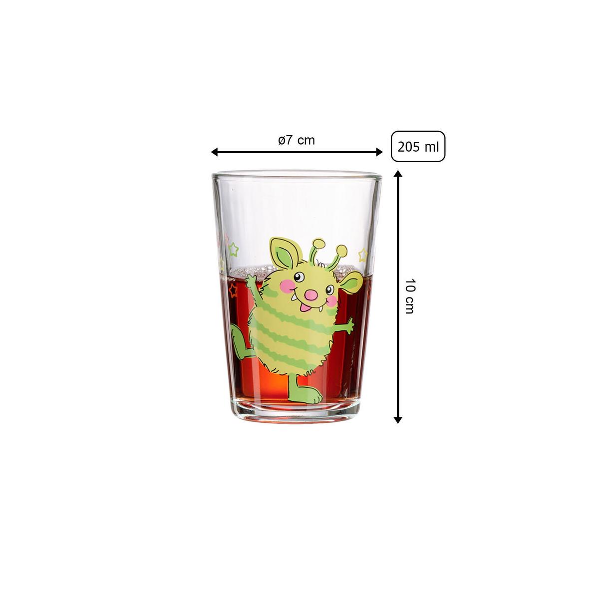 KINDERGLÄSER Monsterchen bunt 205 ml 6-tlg. - Multicolor, Glas (0.205L) - Ritzenhoff Breker