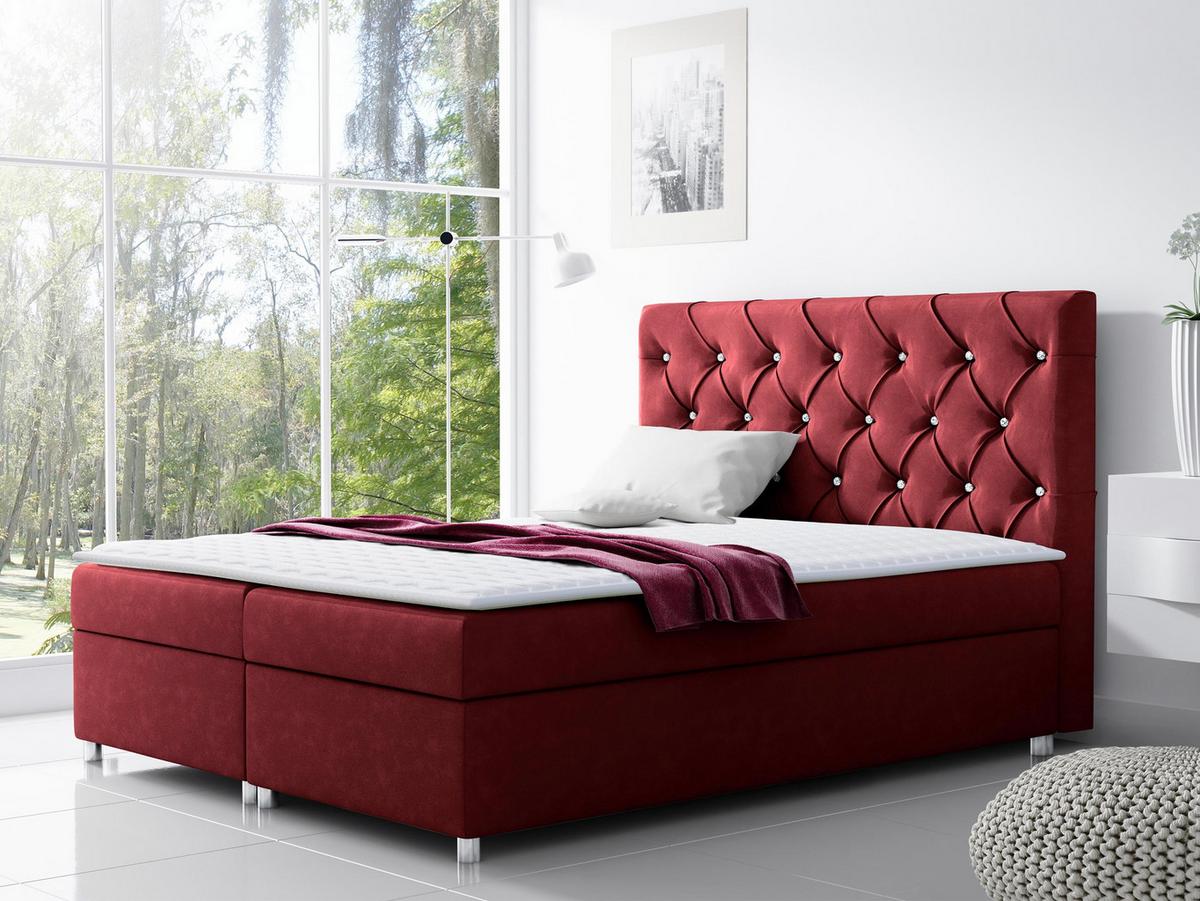 BOXBETT Roma - H3 - Rot, Holz (180/200cm) - MIRJAN24
