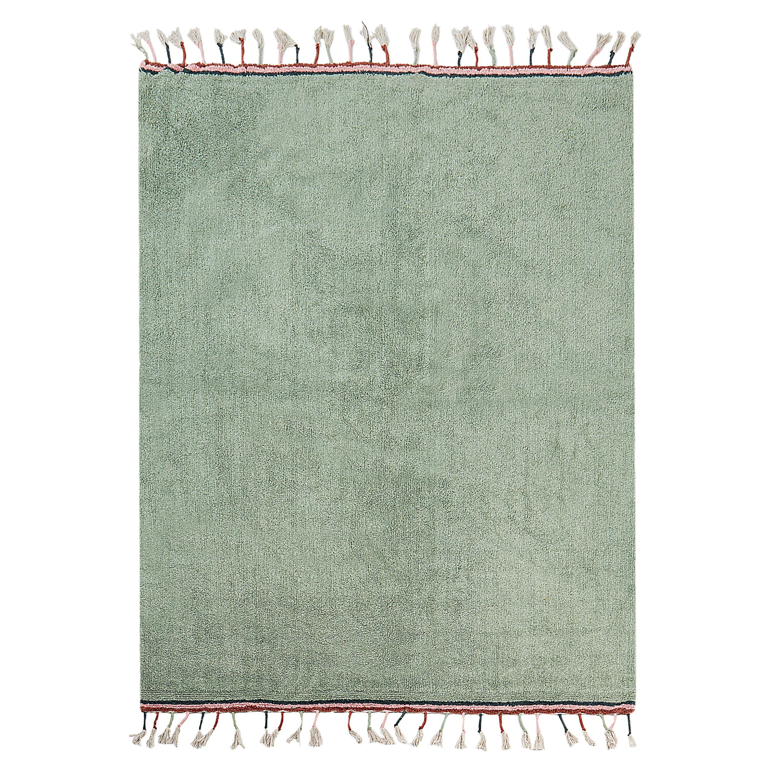 KURZFLOR-TEPPICH Grün 140/200 cm Caparli - Grün, Textil (140/200cm) - Beliani
