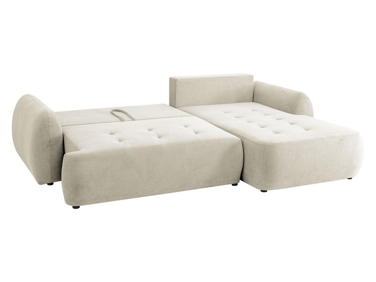 ECKSCHLAFSOFA Bueno II, Seite: Links - Beige/Schwarz, Holz/Textil (280/185cm) - MIRJAN24