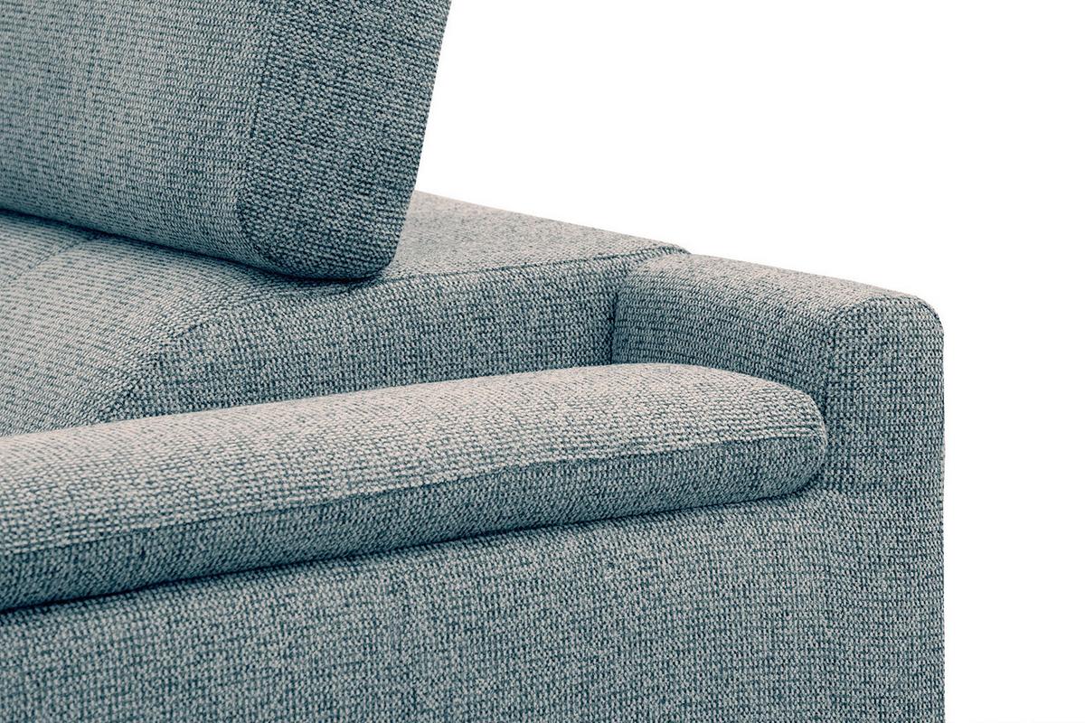 ECKSOFA FIERO 5-Sitzer, mintgrün - Schwarz/Mintgrün, Holzwerkstoff/Textil (158/269cm) - Wozimo