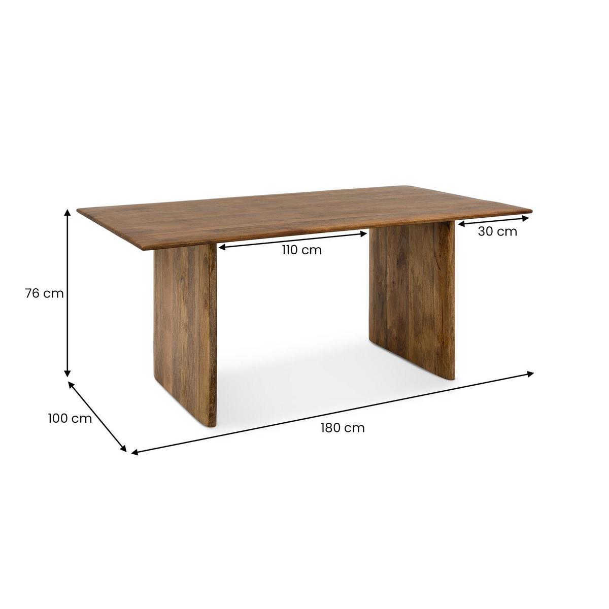 ESSTISCH PURI natur - Naturfarben, Holz (100/180/76cm) - IDIMEX