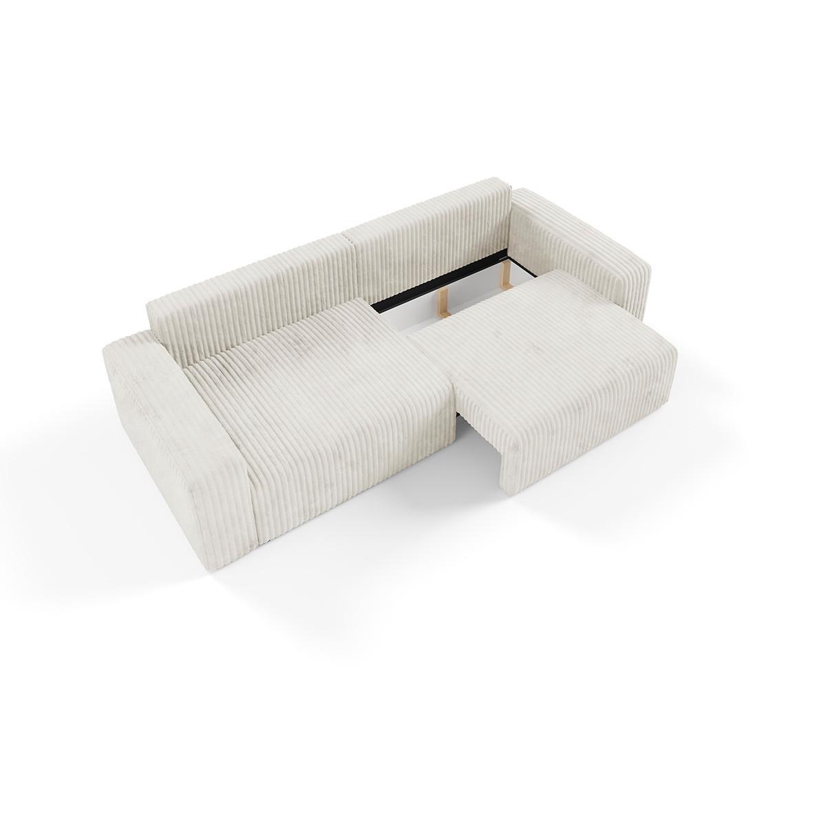 SOFA Angela 3 Sitzplätze Weiß - Weiß, Holz (252/86/105cm) - Petits-meubles