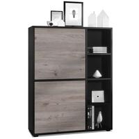 HIGHBOARD Cuba Türen in Eiche Nordic - Silbereichenfarben, Holzwerkstoff (79/105.5/35.5cm) - Vladon