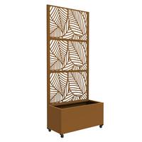 BLUMENKASTEN Surnskoki - Braun, Metall (82/190/38cm) - casa.pro