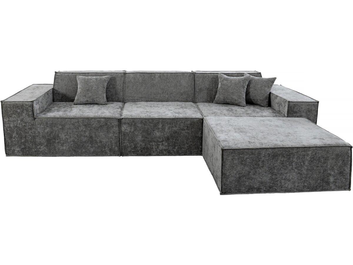 EINZELSOFA lusso Grau - Grau, Textil (100/70/300cm) - Habitat Garten