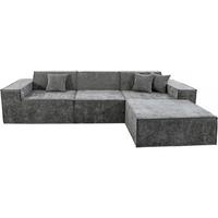EINZELSOFA lusso Grau - Grau, Textil (100/70/300cm) - Habitat Garten