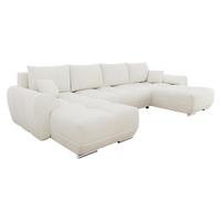WOHNLANDSCHAFT Logo U - Creme, Holz/Kunststoff (362/85/183cm) - MIRJAN24