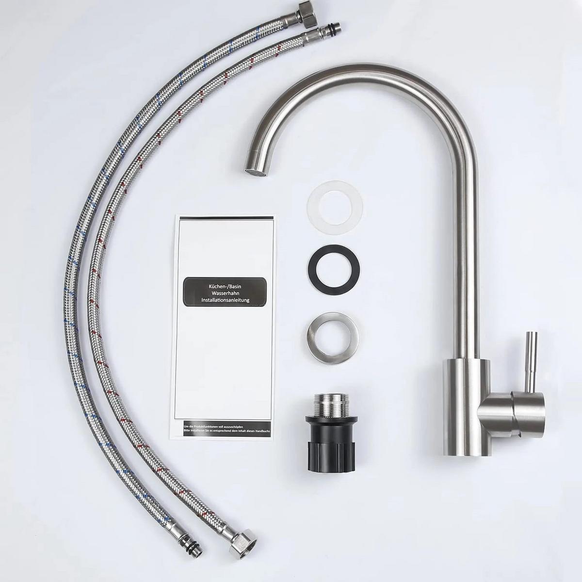 KÜCHENARMATUR SUSANNE 19/6/33 cm - Silberfarben, Metall (6/33/19cm) - Nettlife