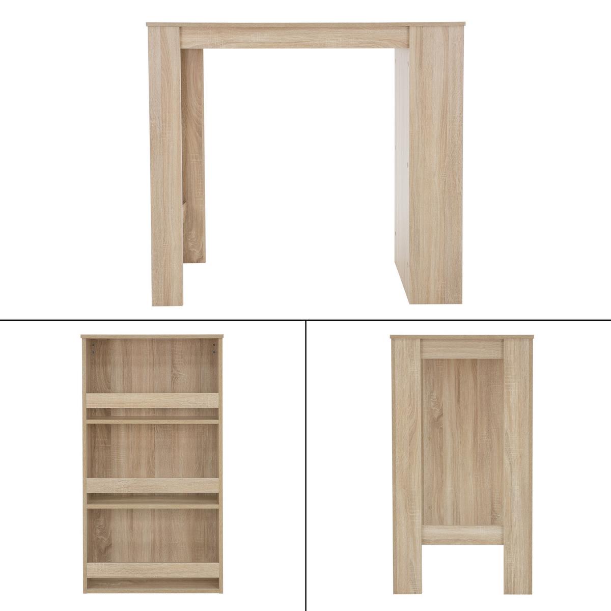 BARTISCH 117 x 106 x 57 cm Sonoma-Eiche - Braun, Holzwerkstoff (117/57/106cm) - ML-DESIGN