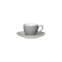 ESPRESSOTASSE MIT UNTERTASSE Doppio Grau 80 ml - Grau, Keramik (12/7/12cm) - Ritzenhoff Breker