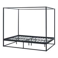 HIMMELBETT Kristianstad - Schwarz, Metall (140/200cm) - [en.casa]