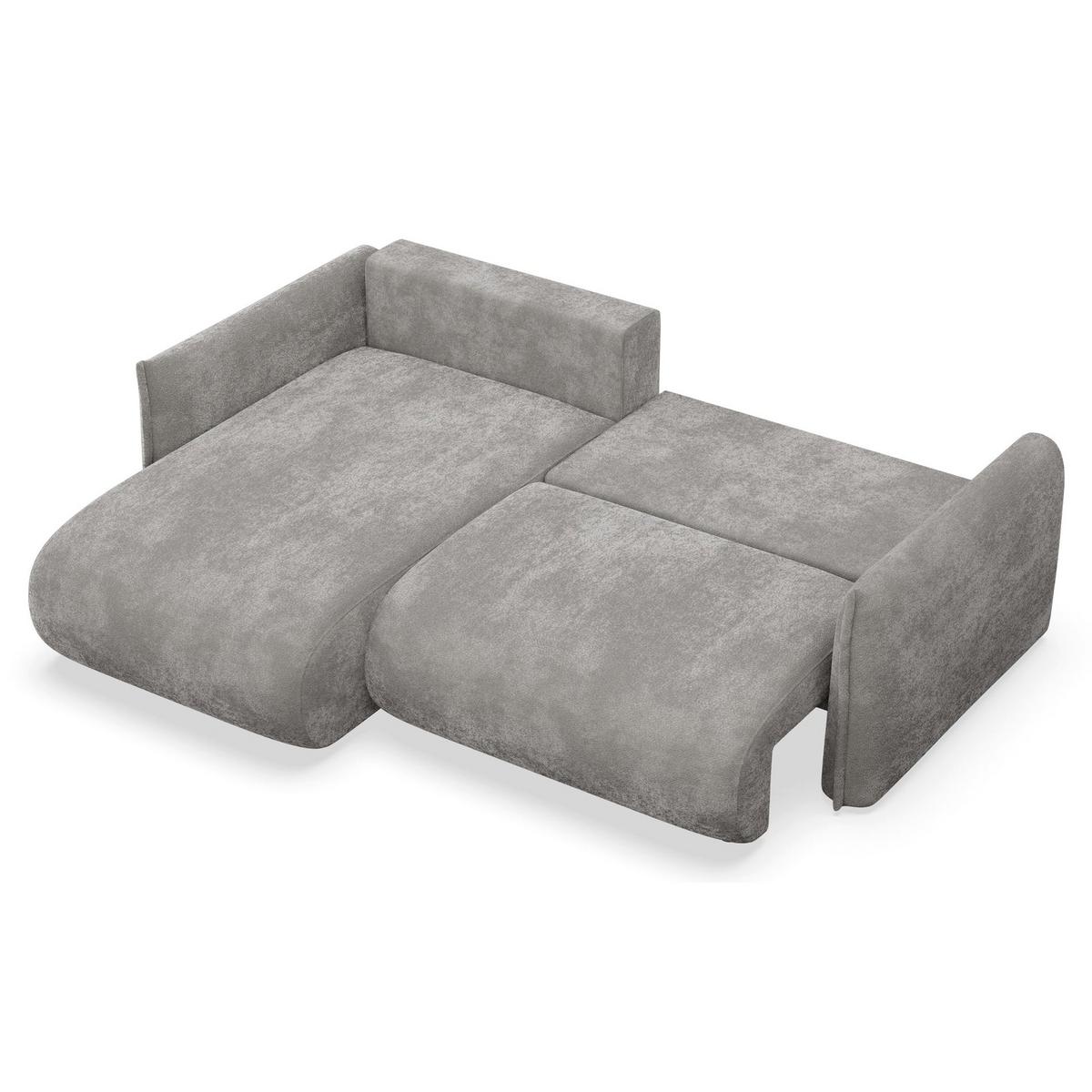 ECKSOFA Cushi Grau-Chenille - Schwarz/Grau, Kunststoff/Textil (252/183cm) - Selsey